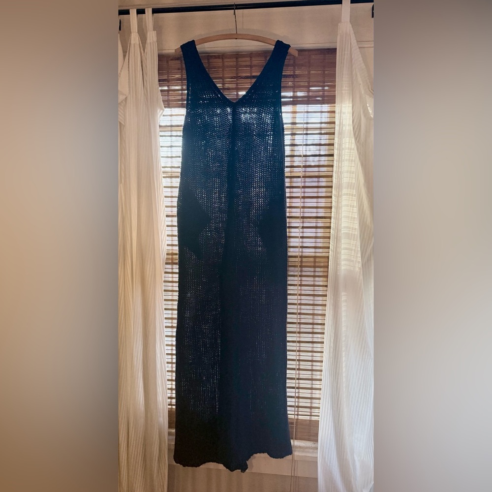 Chic Navy Knit Jumpsuit/Cover-Up - Picture 6 of 9